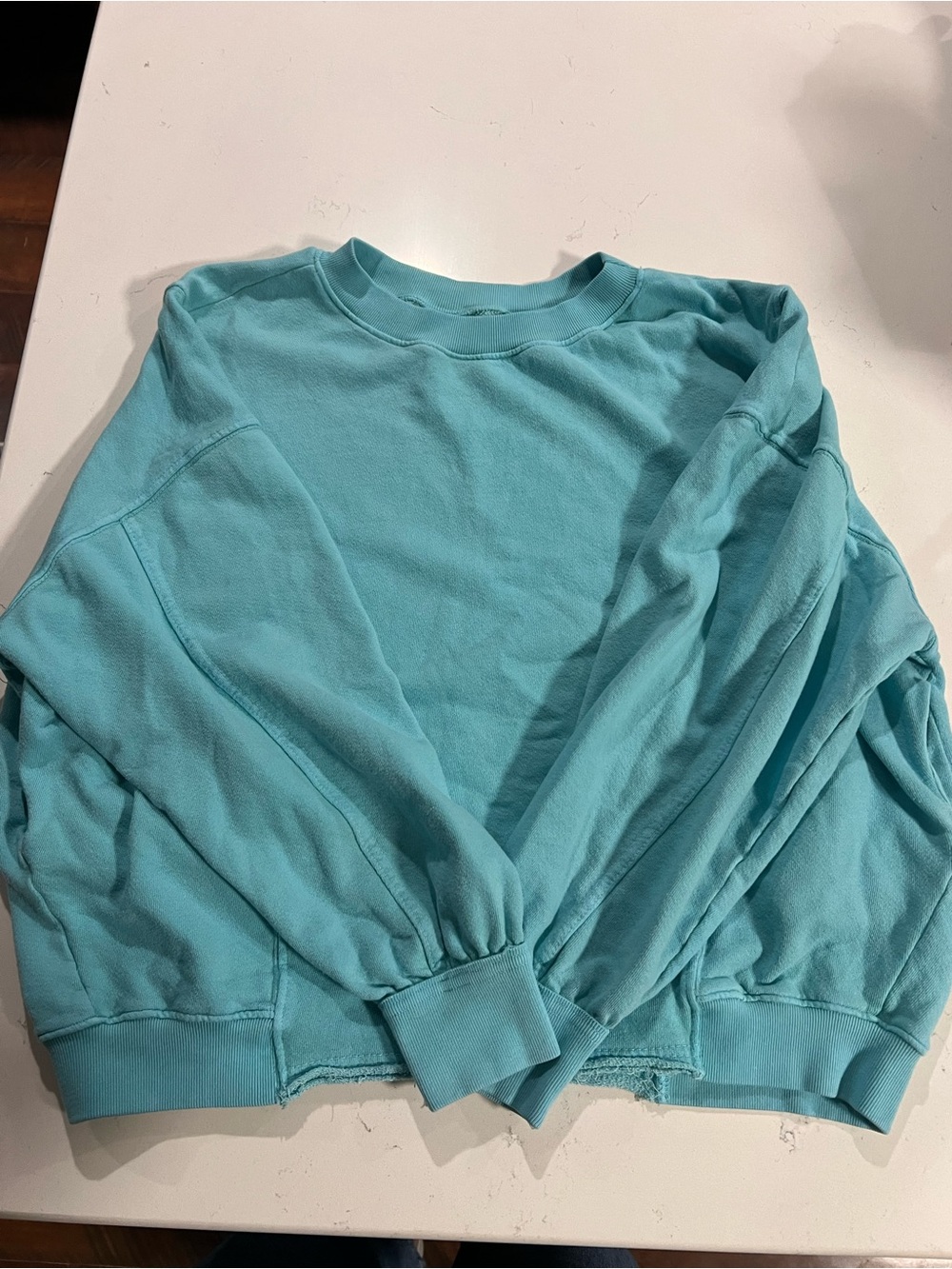 BUCKETLIST Aqua Teal Crewneck Sweatshirt